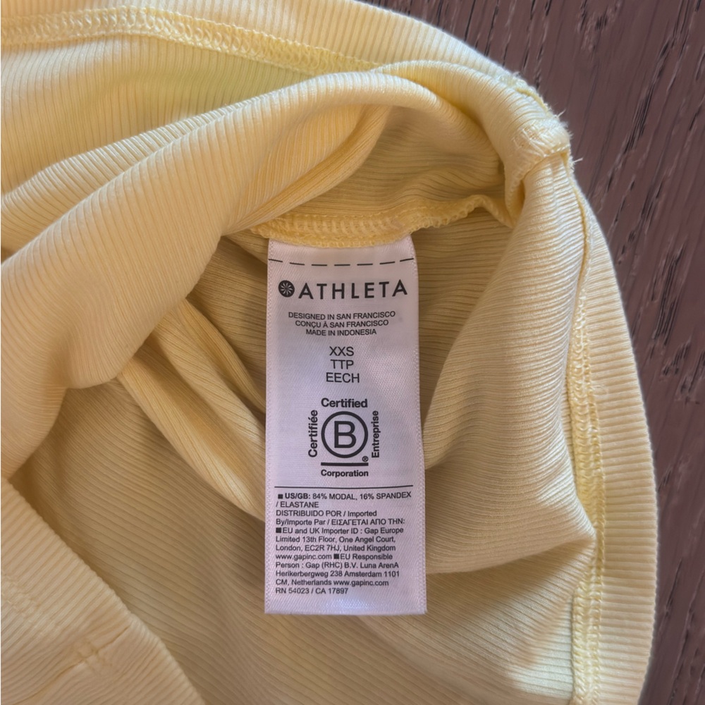 ATHLETA Signature Rib Square Neck Crop Tank - Picture 4 of 4